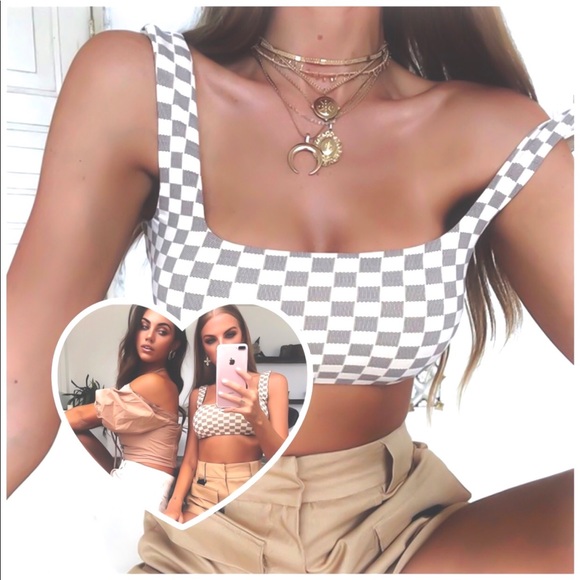 ❥plaid crop top - Picture 2 of 6